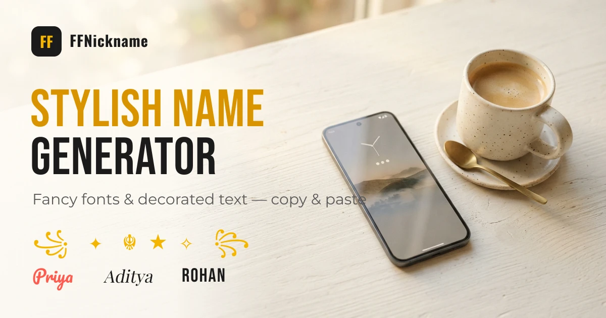 Stylish Name Generator — Fancy Fonts & Text | FFNickname