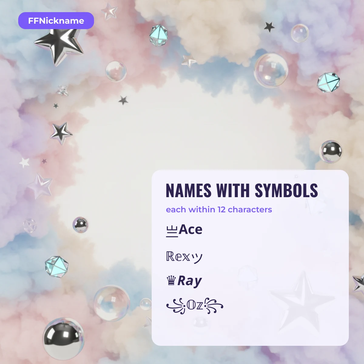 FF Name Symbols That Show In-Game examples to copy