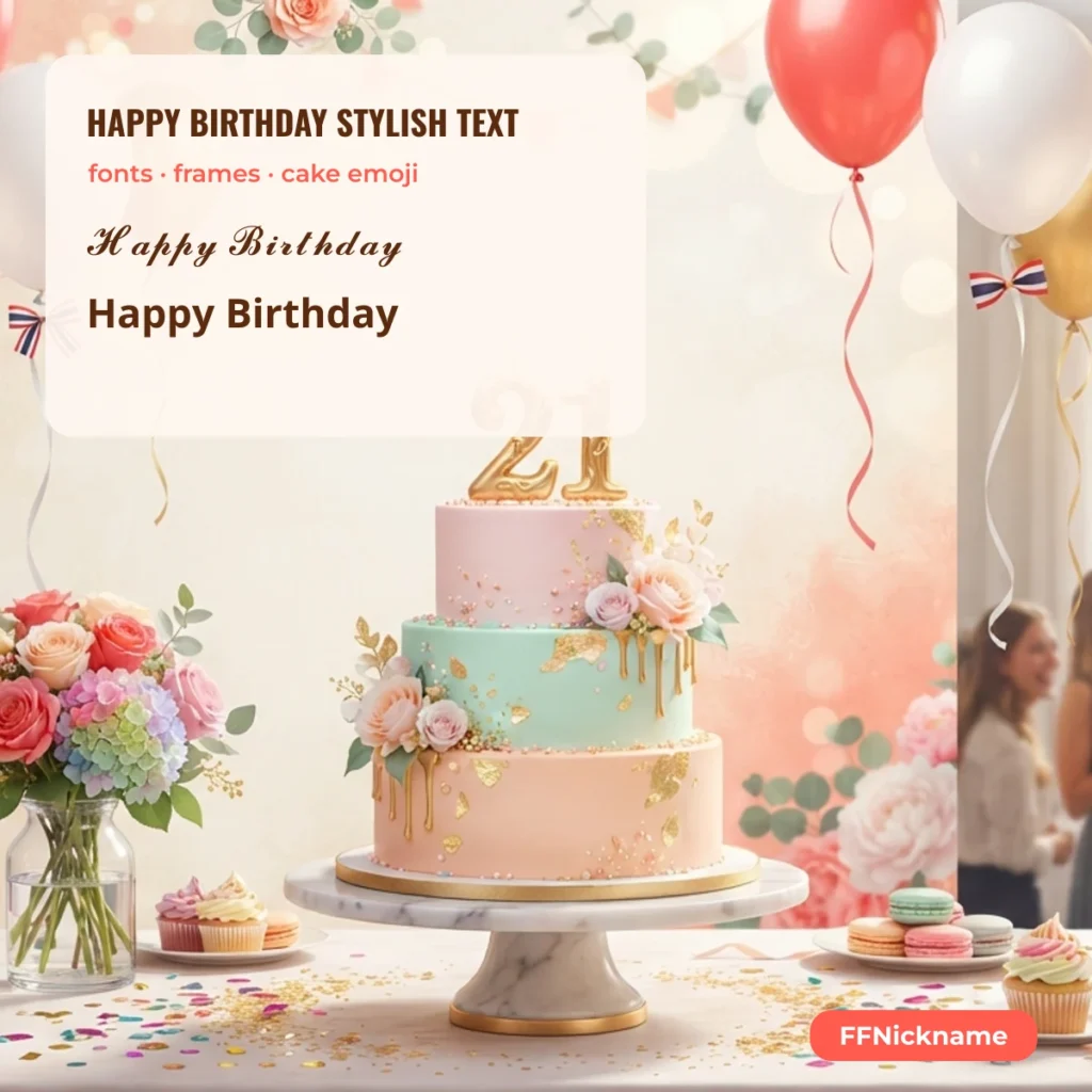 Happy Birthday Stylish Text by FFNickname