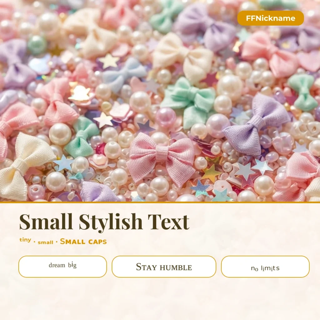 Small Stylish Text by FFNickname