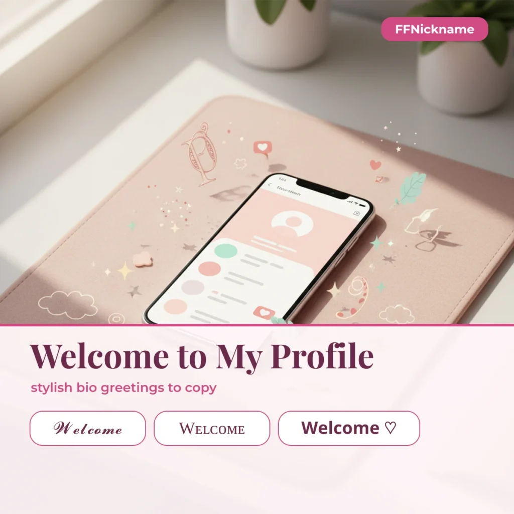 Welcome to My Profile Stylish Text by FFNickname